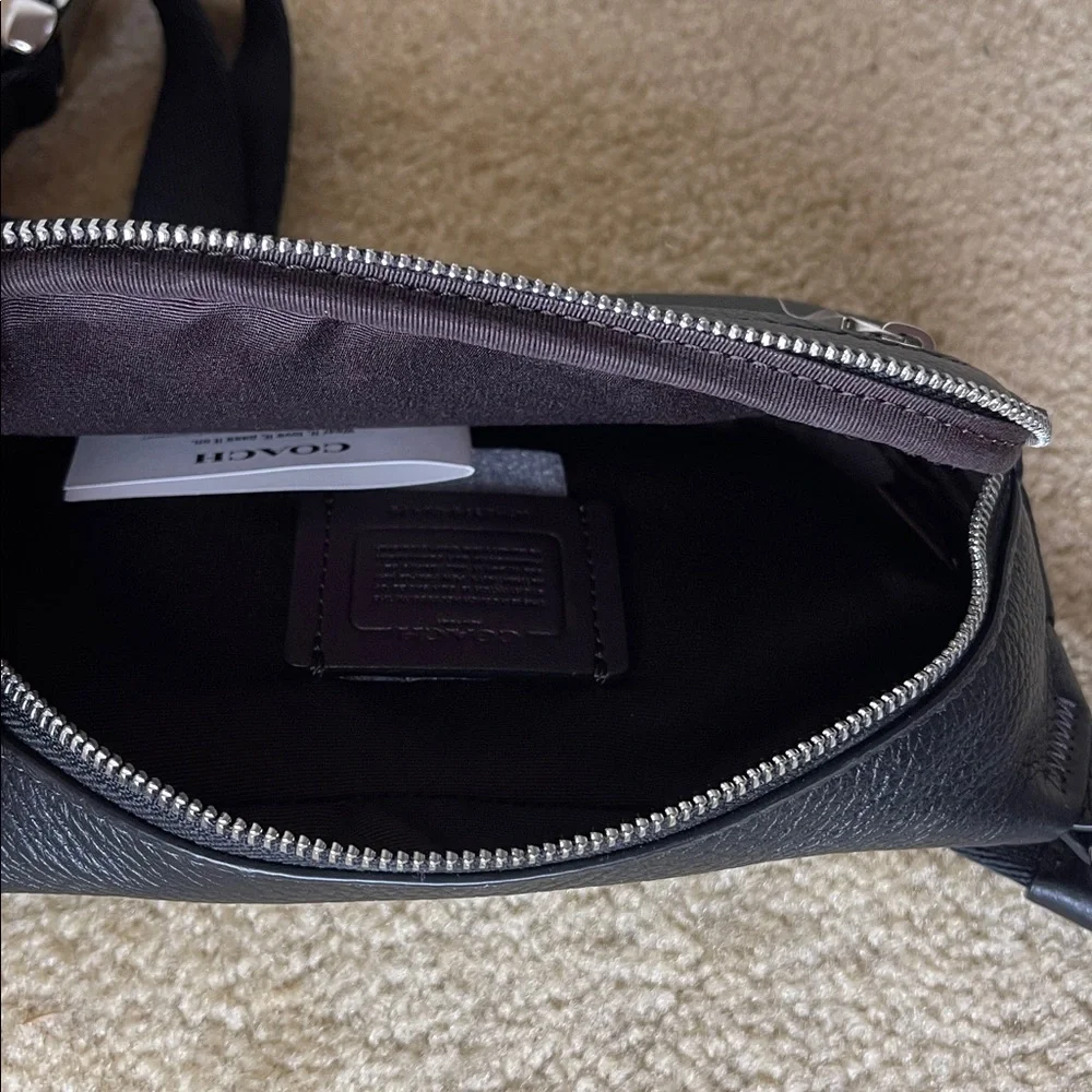 Coach Black Leather Belt Bag